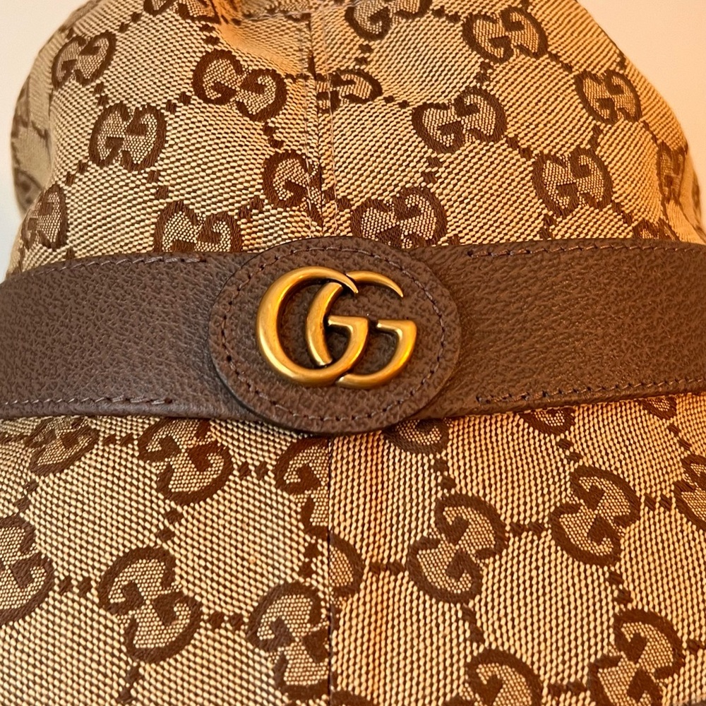 Gucci Tan and Brown Monogram Hat - Picture 4 of 15